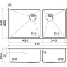 Мойка OMOIKIRI TAKI 85-2-LB-U/IF SIDE IN нерж.сталь/нержавеющая сталь 4997037